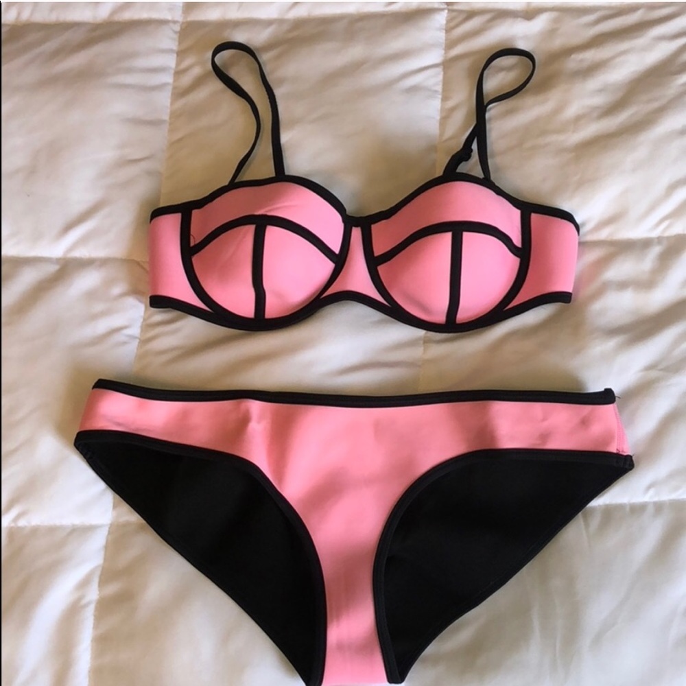 baby pink caged bikini!
